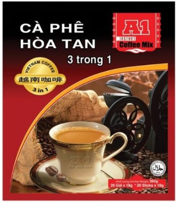 Picture of A1 Instant Coffee - 3 In 1 Instant Vietnam Coffee 20 x 18g