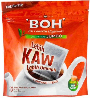 Picture of Boh Tea Jumbo Tea Pot Bags - Extra Strong 10 x 10g