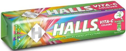 Picture of Halls Stick Candy - Vita C Colours Assorted 9pcs(34g)