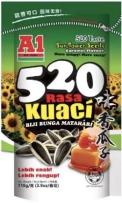 Picture of A1 Snack - 520 Taste Sunflower Seeds Walnut 110g