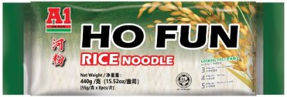 Picture of A1 Noodle Dry - Instant Rice Noodle (Ho Fun) 8 x 55g
