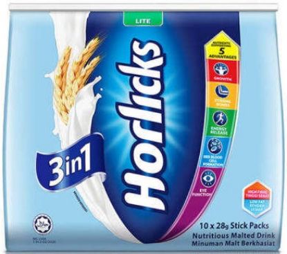 Picture of Horlicks 3In1 Instant - Lite With Fibre 10 x 28g