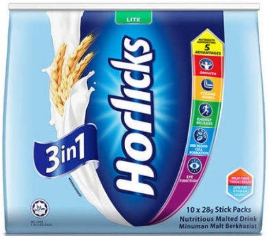 Picture of Horlicks 3In1 Instant - Lite With Fibre 10 x 28g