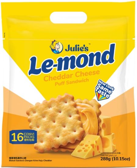 Picture of Julie Le Mond -Cheddar Cheese Cream 16 x 18g (288g)