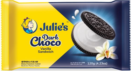Picture of Julie Sandwich Biscuit - Dark Choco 120g