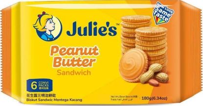 Picture of Julie Sandwich Biscuit - Peanut Butter 6 x 30g (180g)