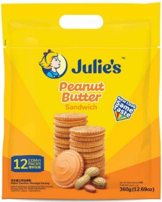 Picture of Julie Sandwich Biscuit - Peanut Butter 12 x 30g (360g)