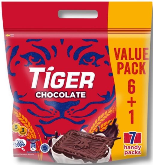 Picture of Tiger Biscuit - Chocolate Value Pack 7 Pack (372.4g)