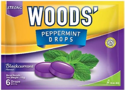 Picture of Woods Peppermint Drops - Blackcurrant 15g