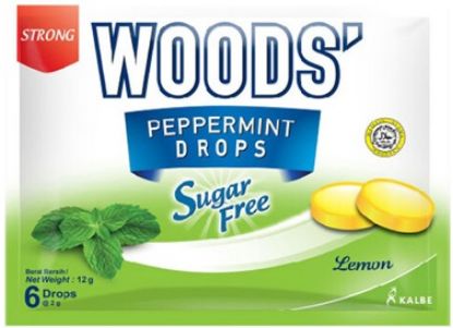 Picture of Woods Peppermint Drops Sugar Free - Lemon 12g