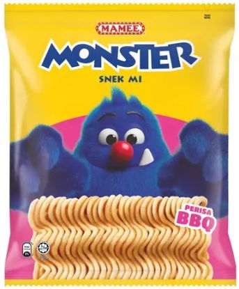 Picture of Mamee Snack - Monster Snek Mi BBQ Xtra Krunchy 8 x 25g