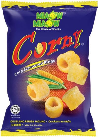Picture of Miaow Miaow Snack - Corny Corn Flavour Rings 50g