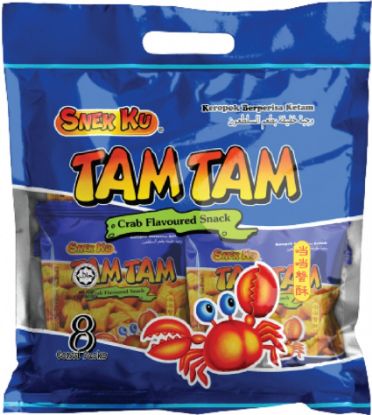 Picture of Snekku Tam Tam Crab Flavoured - Family Pack 8 x 20g