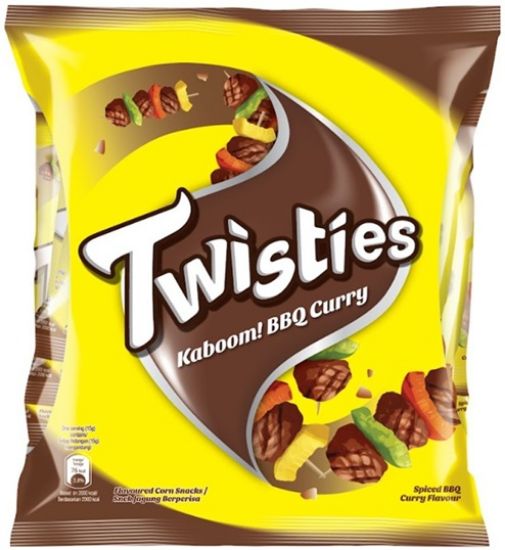 Picture of Twisties Corn Snacks - BBQ Curry Multi Pack 8 x 13g