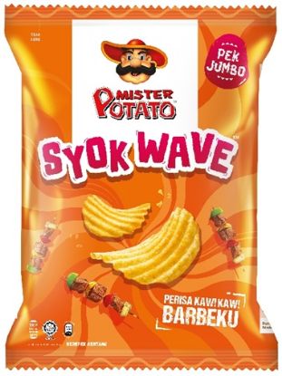 Picture of Mister Potato Crisps Syok Wave BBQ 55g