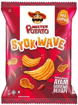 Picture of Mister Potato Crisps Syok Wave Fried Chicken 55g