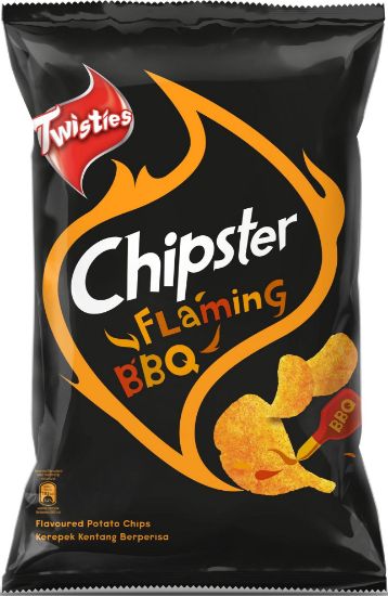 Picture of Twisties Chipster Potato Chips - Flaming BBQ 130g