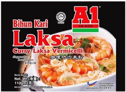 Picture of A1 Noodle Instant - Rice Vermicelli Curry Laksa 110g