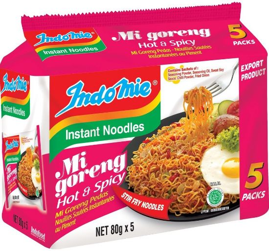 Picture of Indomie Instant Fried Noodle - Hot & Spicy 5 x 80g