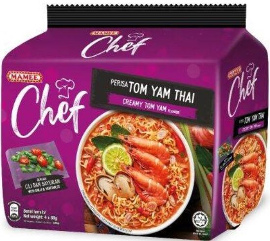 Picture of Mamee Noodle - Chef Creamy Tom Yam Thai 4 x 82g