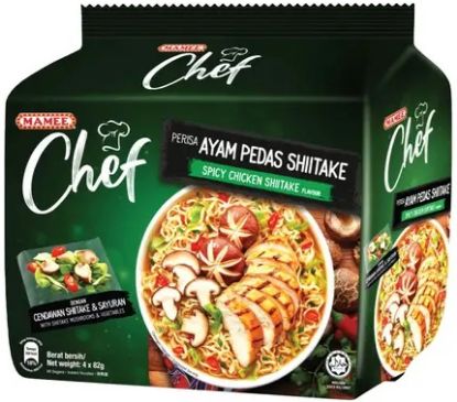 Picture of Mamee Noodle - Chef Spicy Chicken Shiitake 4 x 78g