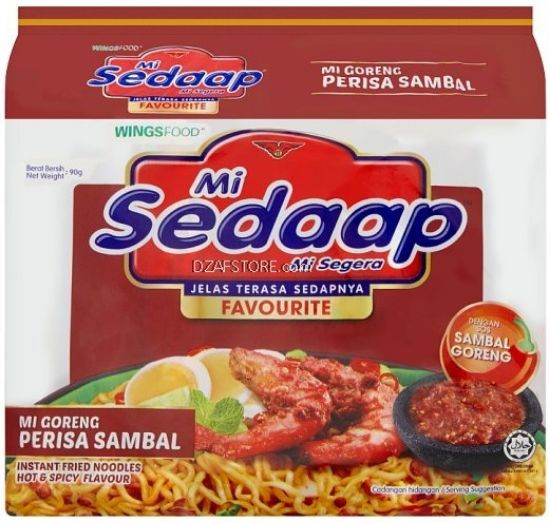 Picture of Mi Sedaap Fried Instant Noodle Hot & Spicy 5 x 88g