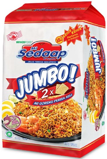 Picture of Mi Sedaap Fried Instant Noodle Jumbo 4 x 139g