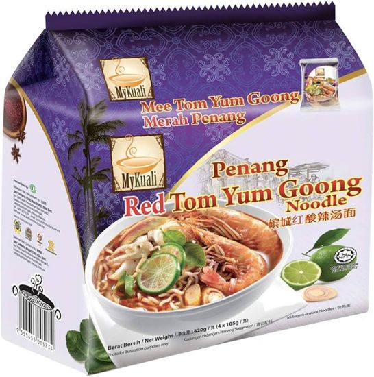 Picture of Mykuali Noodle - Penang Red Tom Yam Goong 4 x 105g