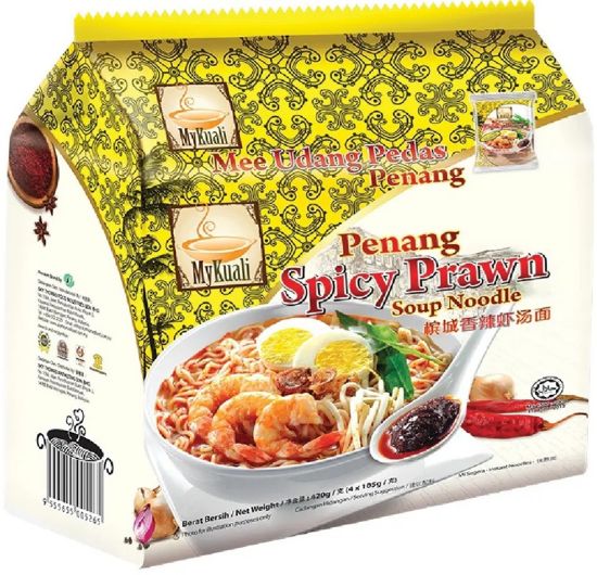 Picture of Mykuali Noodle - Penang Spicy Prawn Noodle 4 x 105g