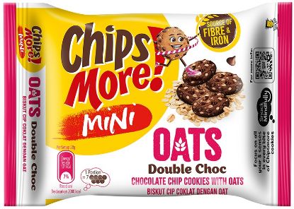 Picture of Chipsmore Oats Cookies - 20% Double Chocolate Mini 80g
