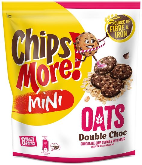 Picture of Chipsmore Oats Cookies - 20% Double Chocolate Mini Value Pack 8 x 28g