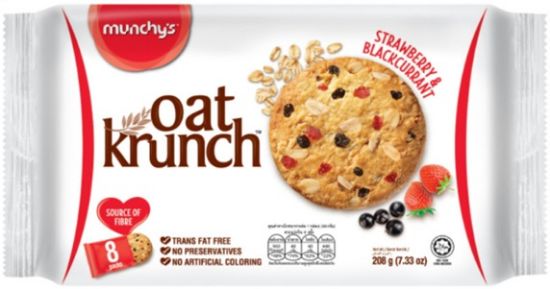 Picture of Munchy Oat Krunch - Strawberry & Blackcurrant 8 x 26g(208g)