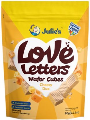 Picture of Julie Love Letters Wafer Cubes - Cheesy Duo 60g