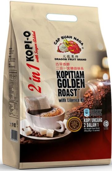 Picture of Dragon Fruit 2 In 1 Kopitiam Golden Roast Coffee O - Sugar Added 15 x 26g