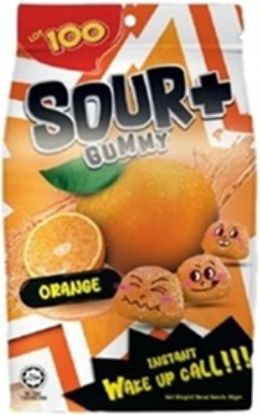Picture of Lot 100 Sour Plus Gummy - Orange 95g